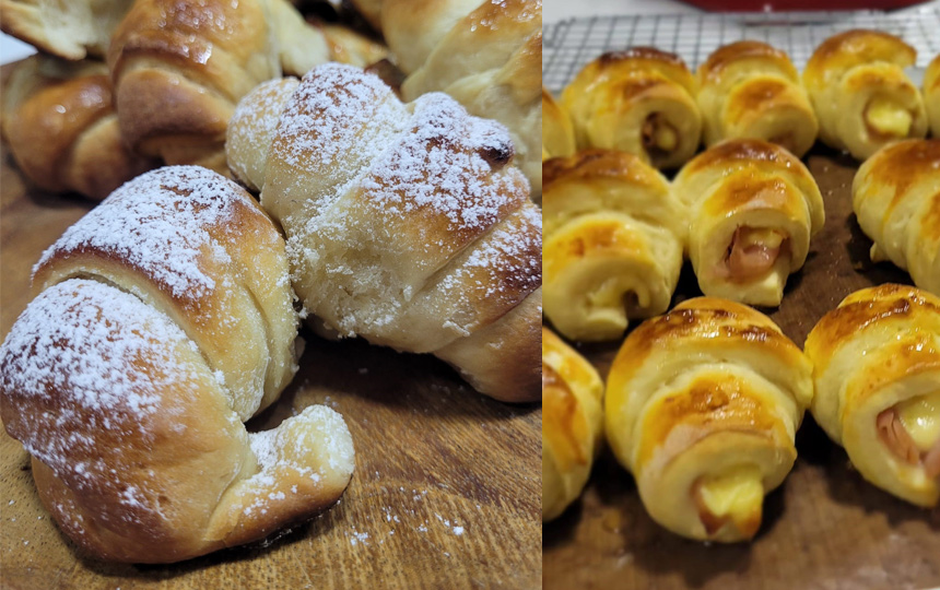 croissants dulces y salados